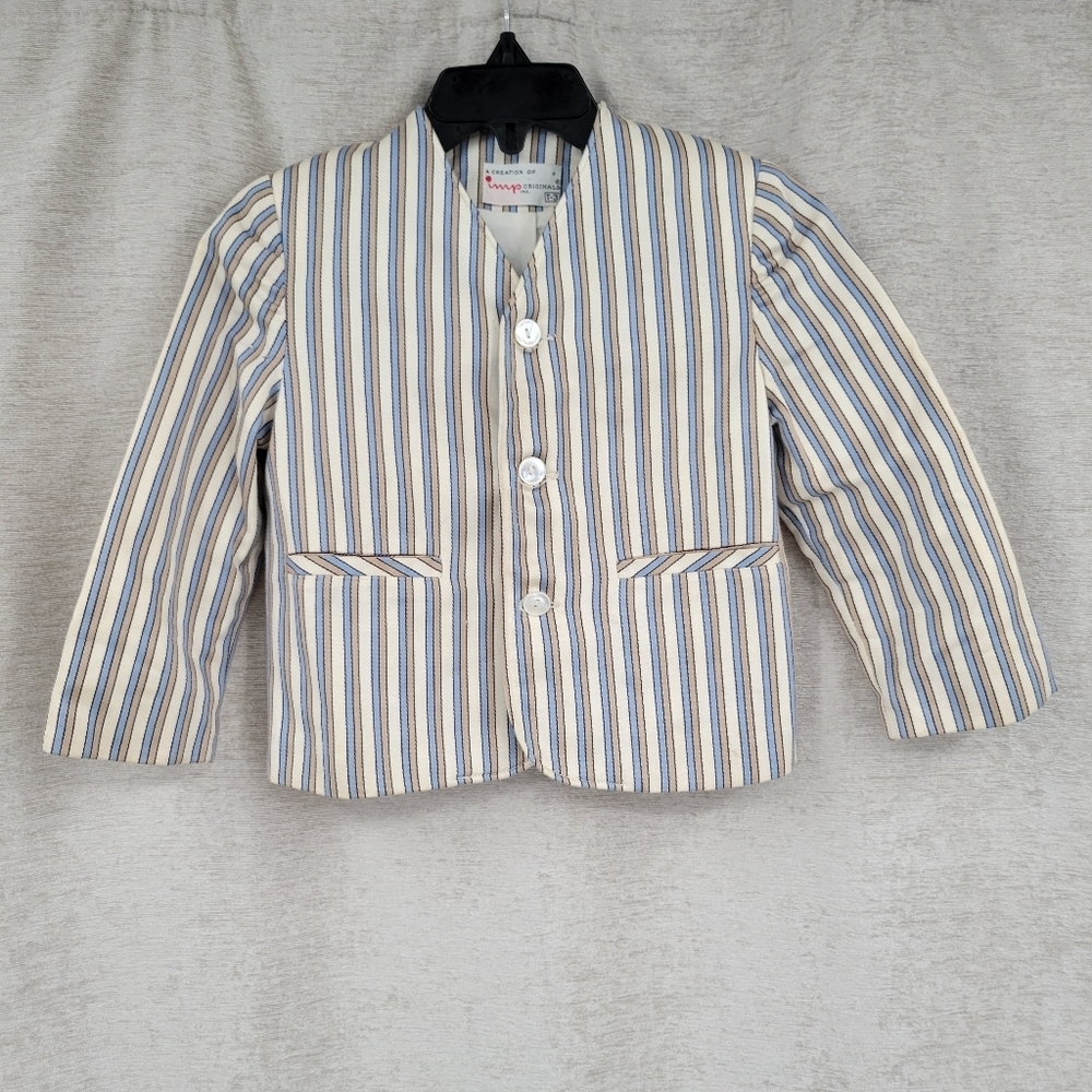 IMP originals Boys 3T Vintage Nuetral Stripped Blazer